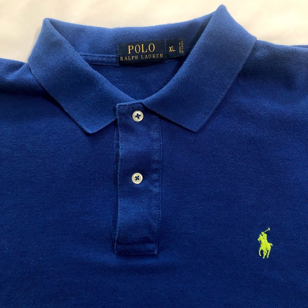 Blue polo shirt, men’s XL